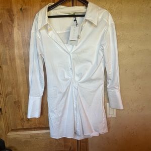 Gauge 81 white mini shirt dress with tags. Never worn